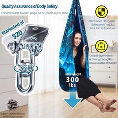 Sensory Swing for Kids & Adults Holds 300lbs Indoor & Outdoor Ice Teal