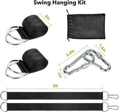 Heavy-Duty Tree Swing Hanging Kit – Supports 2200 lbs, Includes Carabiners & …
