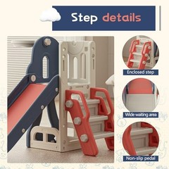 Toddler Slide,Kids Climber Slide with Storage Space and Non-Slip Red