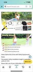 Zip line kit 140 feet kids