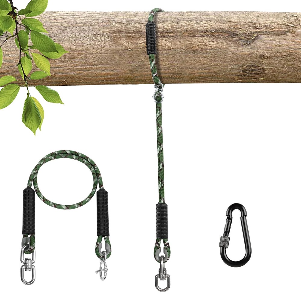 5.6Ft(67″) Heavy Duty Tree Swing Rope Hammock,Tree Swings Hanging Strap,Adjus…