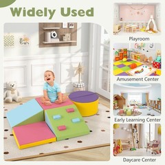 6-Piece Foam Climbing Blocks Lightweight Soft Climbing Indoor Set Gift for