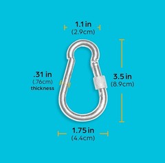 Jungle Gym Kingdom Swing Set Hangers – 2 Heavy Duty Brackets with Locking Snap H