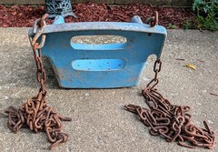 Vintage Metal Playground Swing Seat Blue Valley Industries Mexico Pennsylvania