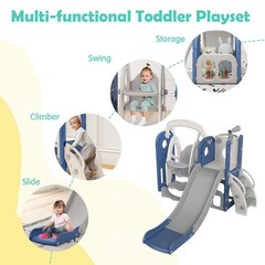 Toddler Swing/Slide Set 7 in 1 Baby Slide for Toddlers 1-3 Toddler Playground