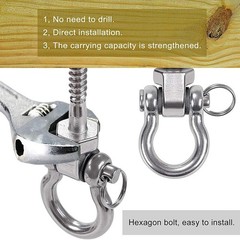 Heavy Duty Swing Hangers – Set of 2 Stainless Steel Screw Brackets for Indoor…