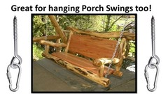 Heavy Duty Black or Silver 1000lb Load Hammock Hanging Kits with Locking Cara…