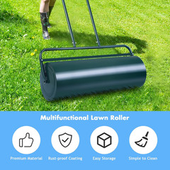 36″ Heavy-Duty Steel Lawn Roller for Smooth, Flat Grass Finish