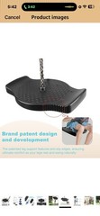 Tree Swing for Kids Climbing Rope Disc Swing with Platforms Black