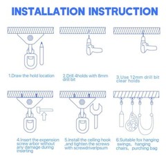 Swing Hangers for Wooden Concrete Swing Set, 2 Pack 1200 lb Capacity Antirust