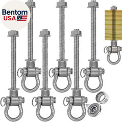 Set of 6 Permanent Antirust Heavy Duty Swing Hangers 180° Bearing Swing 1500 LB