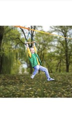 Slackline Pulley with 52FT Zip Line Monkey Bar Most Accessory for Obstacles