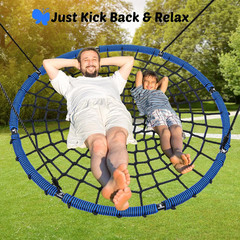 Trekassy 60″ Large Spider Web Saucer Tree Swing for Kids & Adults, 750Lbs Heavy