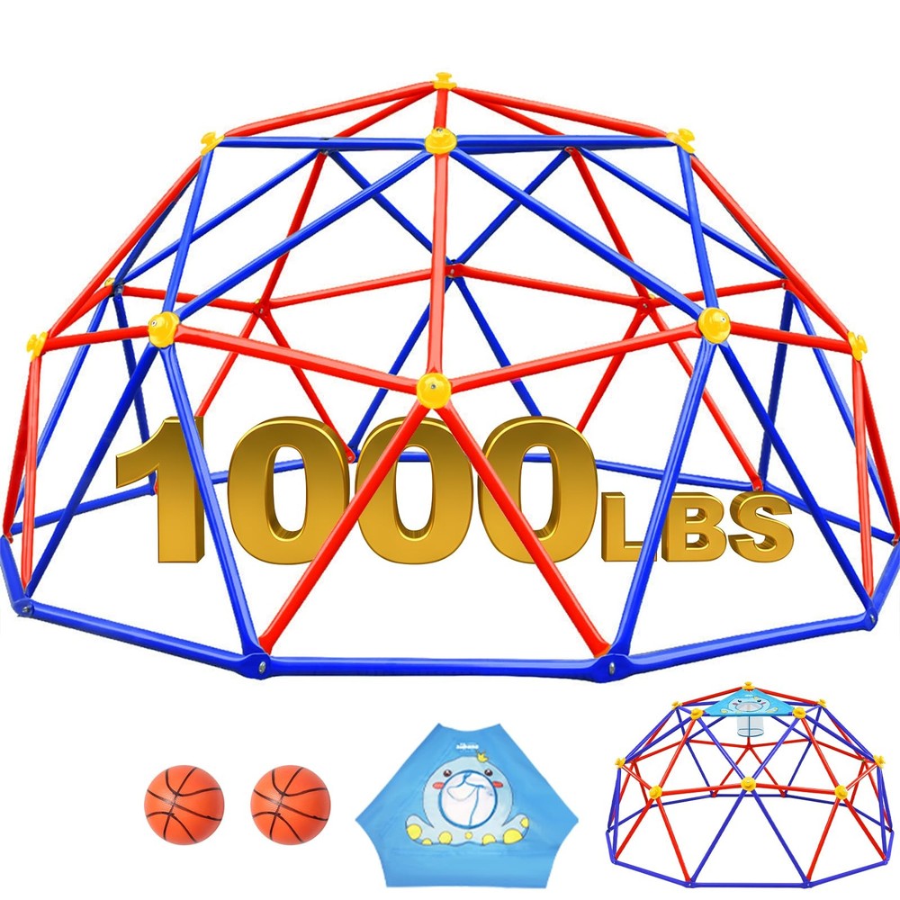Zupapa 10FT Purple Climb Dome,Kids Gym,1000LBS Easy Assemble Outdoor Playset.