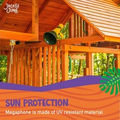 Green Megaphone for Outdoor Playsets, Wooden Jungle Gyms, and Residential Pla…