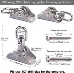 Durable Stainless Steel Ceiling Mount Swing Hook – Perfect for Hammocks & Swings