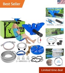 Eco-Friendly 120FT Outdoor Zip Line Kit for Kids & Families – Easy Assembly