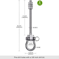 Heavy Duty Swing Hangers with Silent Bearings, 1500LB Capacity Stainless Stee…
