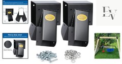 BETOOL Heavy Duty A Frame Swing Set Brackets – 2pcs Rust-Resistant Black