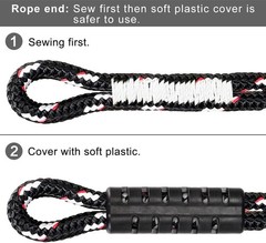 Adjustable Heavy Duty Swing & Hammock Hanging Ropes High Strength 6.5ft, 2-Pack