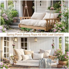2 Pack Porch Swing Rope Kit Swing Bed Straps Holds 800 lbs Adjustable Polypro…