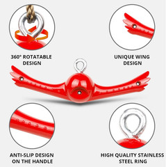 Ninja-Twister Swing Spins Set: Slackline Attachments – 360° Handle Twist-Spin Fl