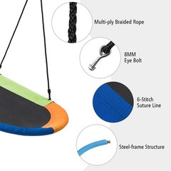 60” Giant Waterproof Platform Saucer Tree Swing Set 700 lb Weight Capacity