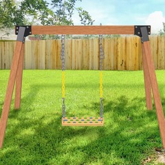 Wooden Swing Seat for & Adults, Non‑Slip Flat Tree Swing Seat with Chain, Pla…
