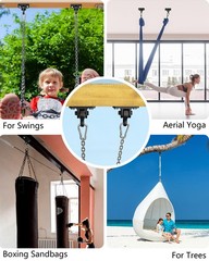 Heavy Duty Swing Hangers, Indoor-Outdoor Hooks, 4-Pack