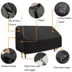“86”” Waterproof Porch Swing Cover – All-Weather Outdoor Furniture Protection”