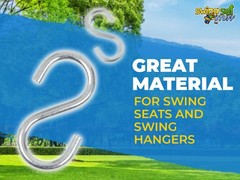 SWING SET STUFF 5/16 X 4 ZINC LARGE S-HOOK (PAIR) hardware chain connectors 0193