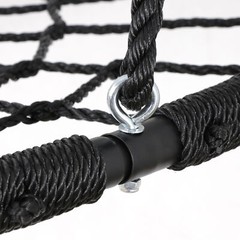 40″ Spider Web Tree Swing Outdoor Saucer Net Swing Platform for Kids Adult Black