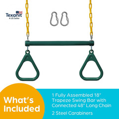 Swing Sets for Backyard, Monkey Bars & Swingset Accessories – Set Includes 18″ T