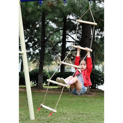 Children Climbing Rope Ladder Wooden Material Kids Swing Indoor Outdoor Game Toy