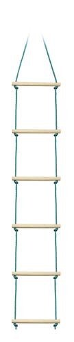 8′ Ninja Climbing Rope Ladder Solid Wood Dowels Yard Slackline Obstacle Course
