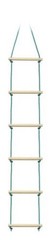 8′ Ninja Climbing Rope Ladder Solid Wood Dowels Yard Slackline Obstacle Course