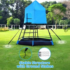 Climbing Toys Dome Climber with Sandbox Platform & Tent Weather-Resistant Canopy