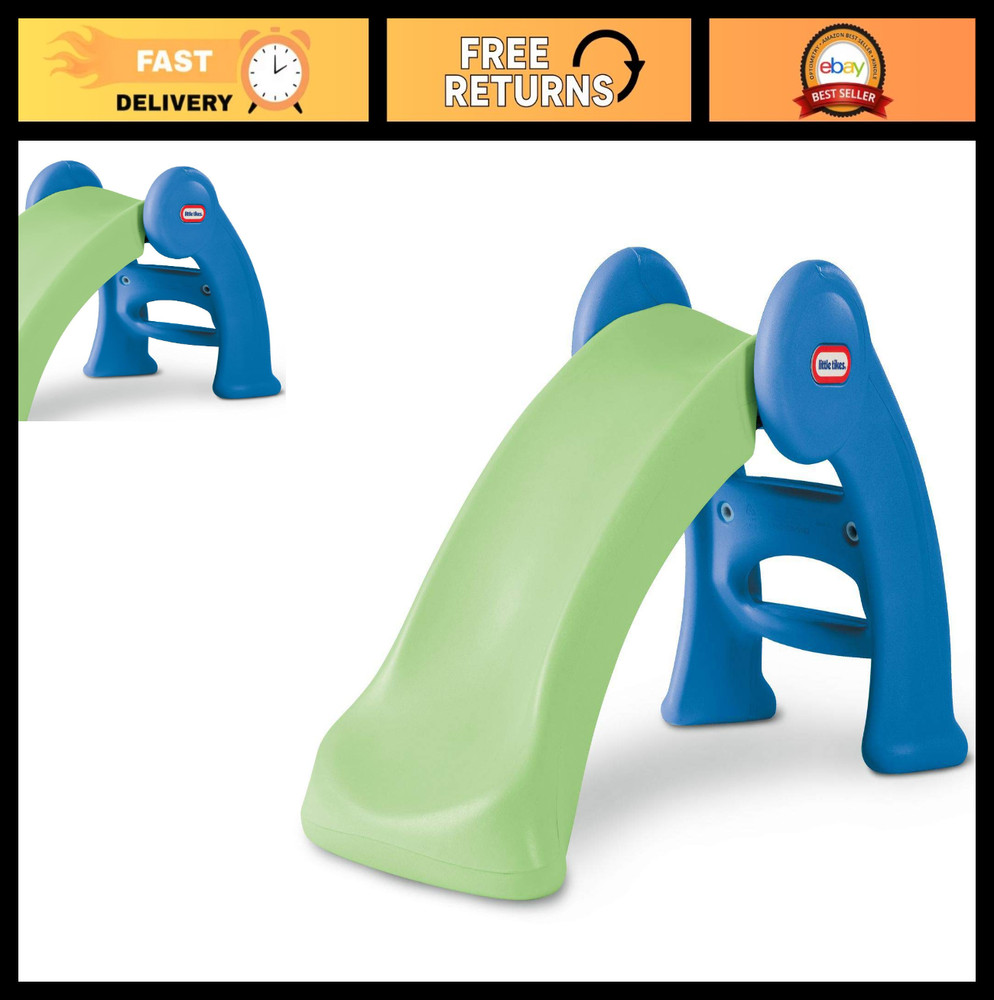 Junior Play Slide for Kids – Green/Blue, 5 ft Height, Indoor/Outdoor Fun