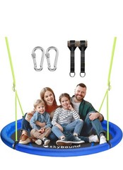 43” Saucer Tree Swing for Kids & Adults 600lb Capacity, Outdoor Waterproof Fun