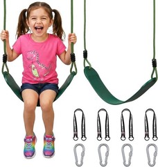 2 Pack Heavy Duty Kids Swing with 79″ Adjustable Rope, 330 lbs Capacity Swing