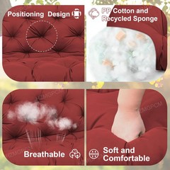 Premium 5″ Thick Waterproof Outdoor Swing Cushions Sturdy Durable 2-3 Seat Repla