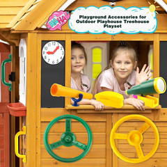 11 Pcs Playground Swing Set Accessories Plastic Pirate Steering Wheel with Sa…
