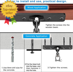2 Pack Heavy Duty Swing Hangers Swing Set Accessories for Indoor and Outdoor