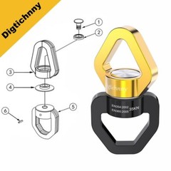 Swing Swivel, 35KN Safety Rotational Device, Swing Spinner for Web Tree Swing