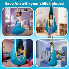 HiCamer Sensory Swing for Kids Indoor and Outdoor Pod Hammock Chair Seat Teal