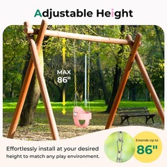 Toddler Swing – High Back Full Bucket Seat for Ages 1-3, 330lb Capacity, Baby…