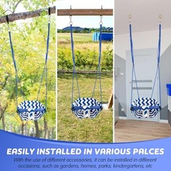 Toddler Swing – Comfy Baby Swing Outdoor Indoor, Kids Swing Seat for Blue
