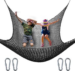 Kids Climbing Cargo Net 6.5×9.8 ft Polyester Playground Safety Net Black