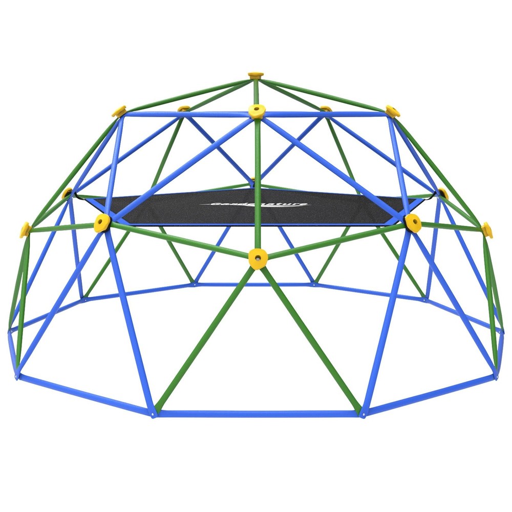 Gardenature 10FT Climbing Dome with Hammock, Outdoor Jungle Gym for Kids, Geomet
