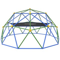 Gardenature 10FT Climbing Dome with Hammock, Outdoor Jungle Gym for Kids, Geomet